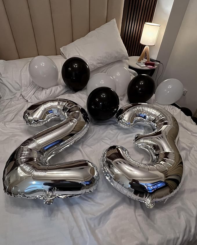 Silver Number 50 Balloon 40 Inch, 50th Birthday Decorations Men Women | Foil - Image 8