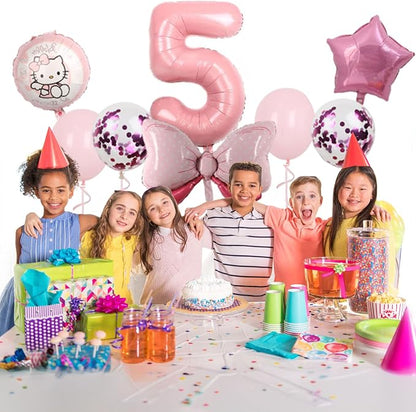 Cartoon Party Balloons, Cute Number 5 Balloon - Image 4