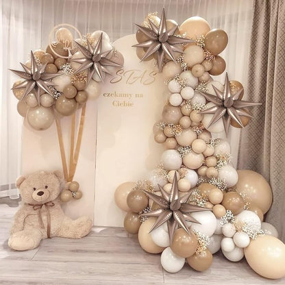 60 PCS Brown Star Balloons, 12 Point Spike Explosion Star Foil Balloons - Image 7