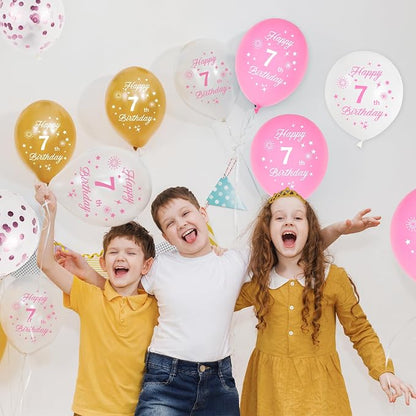 Pink 3rd Birthday Balloons for Girls - Image 7