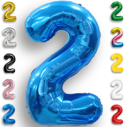 Blue Number Balloon 2 Mylar Foil Balloons 16 inch by Unknown