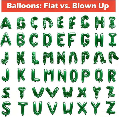 98 Pcs Green Letter Balloons, Custom 3 Set A-Z Set - Image 4