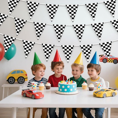 Piokio 10 Meters Black and White Checkered Flag Banner - Image 3