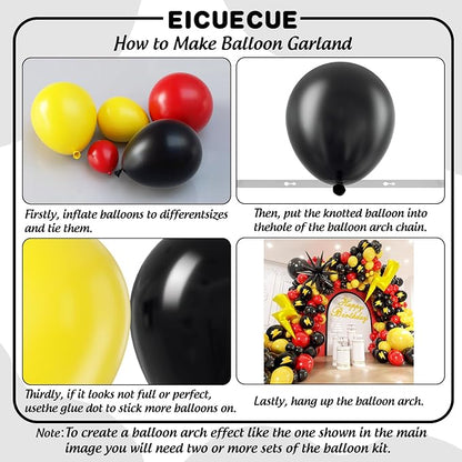Red Black Yellow Balloons Garland Arch Kit - Image 2