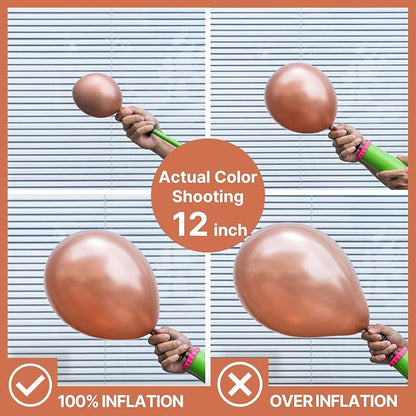 PartyWoo Rose Gold Balloons 140pcs Different Sizes of 18 12 10 5 Inch | Balloons - Image 3