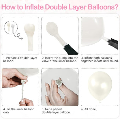 Dusty Pink and Gold Balloons, 12 Inch Apricot Champagne Gold Balloons Helium - Image 8