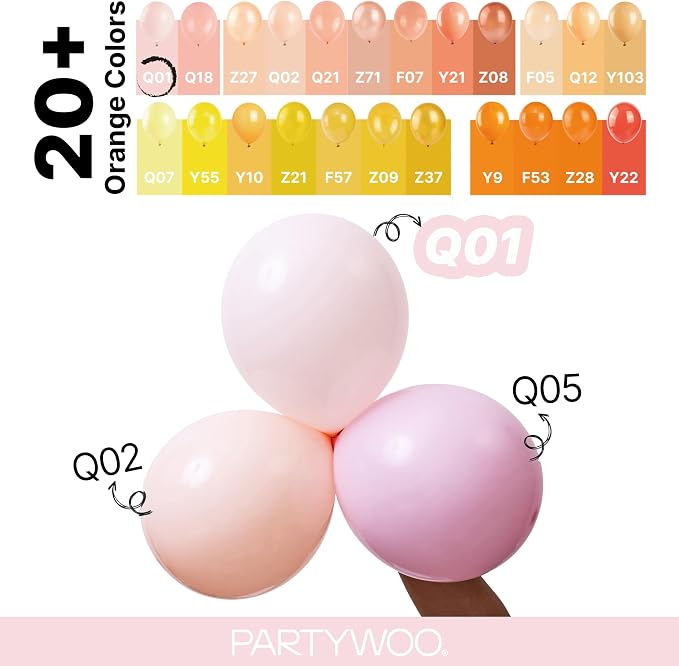 PartyWoo Pale Pink Balloons 127pcs Light Pastel Baby Pink Color | 36 18 12 10 5 - Image 4