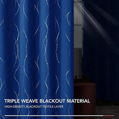 Deconovo Living Room Curtains 63 Inches Long, Thermal Insulated, Room Darkening - Image 6