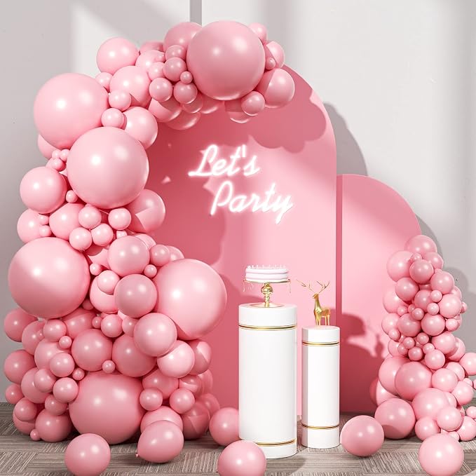FOTIOMRG 110pcs Light Pink Balloon Garland Arch Kit, 18-12-10-5 inch Pink Latex by FOTIOMRG