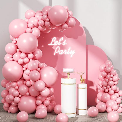 FOTIOMRG 110pcs Light Pink Balloon Garland Arch Kit, 18-12-10-5 inch Pink Latex by FOTIOMRG