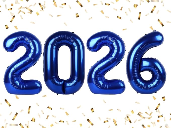 Number Balloons 2026 Balloon 40 inch Navy Blue by Enyeopd