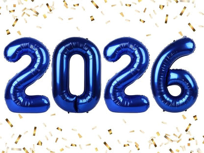 Number Balloons 2026 Balloon 40 inch Navy Blue by Enyeopd