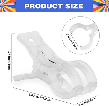 20 Pack Large Balloon Arch Clips Transparent Plastic 3.62 Inch Heavy Duty Large - Image 2
