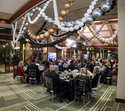 Black and Silver Linking Balloons, Quick Linked Balloon - Image 9