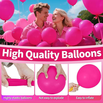 200pcs Hot Pink Balloons 5 Inch, Small Mini Latex Balloons - Image 3