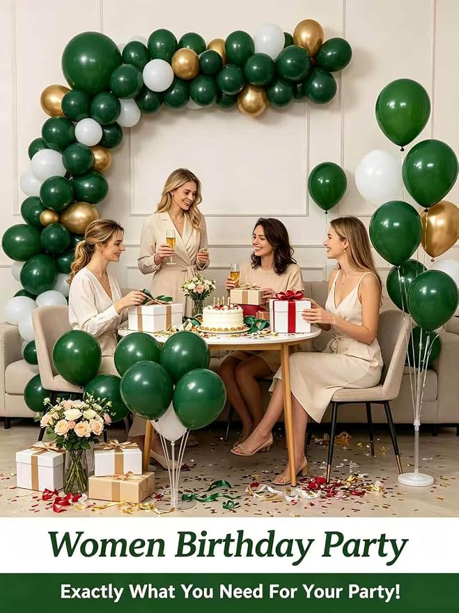 Green Balloons 12 Inch 60 Pcs Dark Green Latex Balloons - Image 7