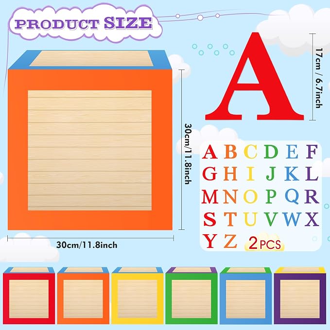 ReliThick 6 Pcs Custom Letter Toy Inspire Party Favor Boxes 52 Pcs Letter - Image 2