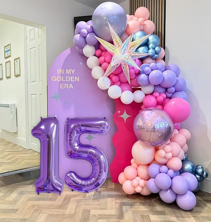 Purple 13 Balloon Number, 40 Inch Number 13 Balloon Big Foil Mylar Helium - Image 6