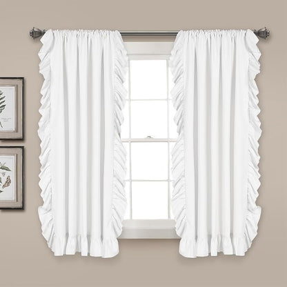 Lush Decor Reyna Ruffle Window Curtain Panel Set, Living room, or Dining Room by LushDecor