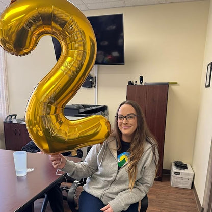 Gold Number 3 Balloon 40 Inch - Image 8