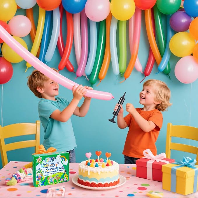 LXZFCRG Long Balloons with Pump, Premium Latex Twisting Balloons animal kit - Image 7