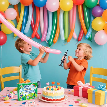 LXZFCRG Long Balloons with Pump, Premium Latex Twisting Balloons animal kit - Image 7