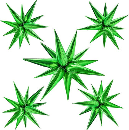 60Pcs Green Star Balloons Foil Cone Balloons Green Party Decorations by BOMSI