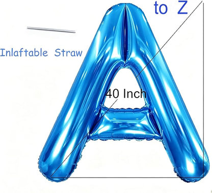 Letter I Balloon 40 Inch Blue, Giant Alphabet Foil Balloon, Big Mylar Party - Image 5