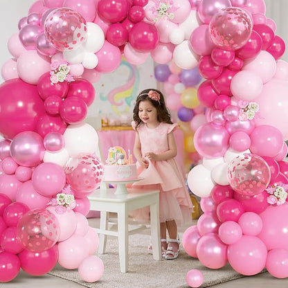 157Pcs Pink Balloons Arch Garland Kit Different Size | Hot Metallic Light - Image 7