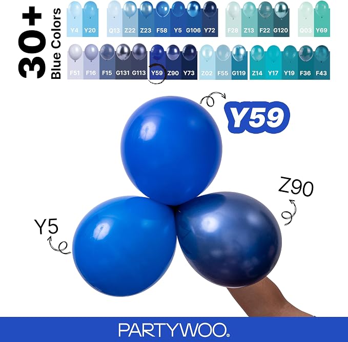 PartyWoo Royal Blue Balloons 140pcs Dark Blue Color 18 12 10 5 Inch | 18 12 10 - Image 4