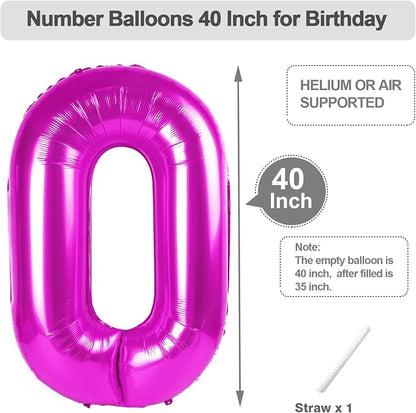 Number Balloons 40 Inch Rose Gold 9 Balloon - Image 5
