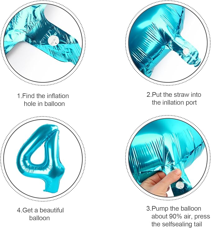 6 Balloon Number 40 Inch Light Blue - Image 6