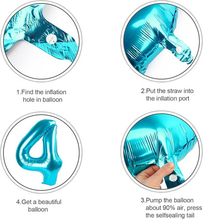 7 Balloon Number 40 Inch Light Blue - Image 6