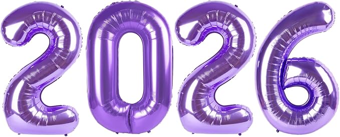 Number 2026 Balloon 40 Inch Purple Balloon by Mluchee