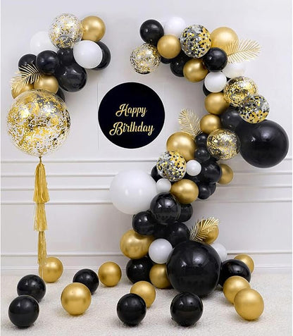 Zesliwy Black Gold Confetti Balloons 50 pack - Image 5