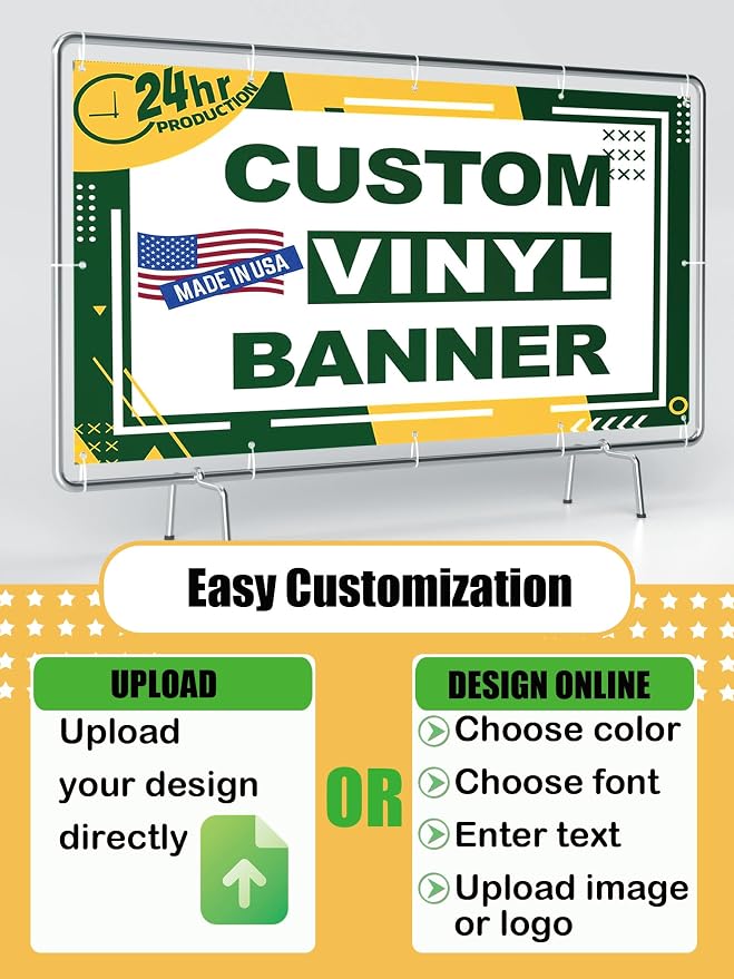 Custom Banner Custom Vinyl Banner 8'x30'- Personalized Customized Full Color - Image 5