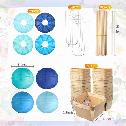 24 Set Hot Air Balloon Table Centerpieces Baby Shower Party Decoration Paper - Image 2