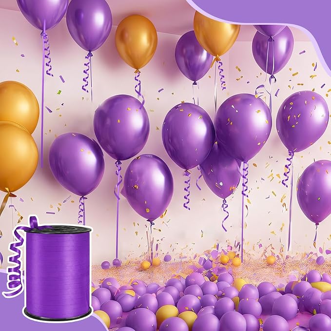 500 Yards Curling Ribbon，Purple Balloon String Ribbon，for Gift Wrapping，Party - Image 7