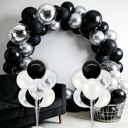 TONIFUL 4 Set Black and White Balloon Stand Balloon Centerpiece - Image 5