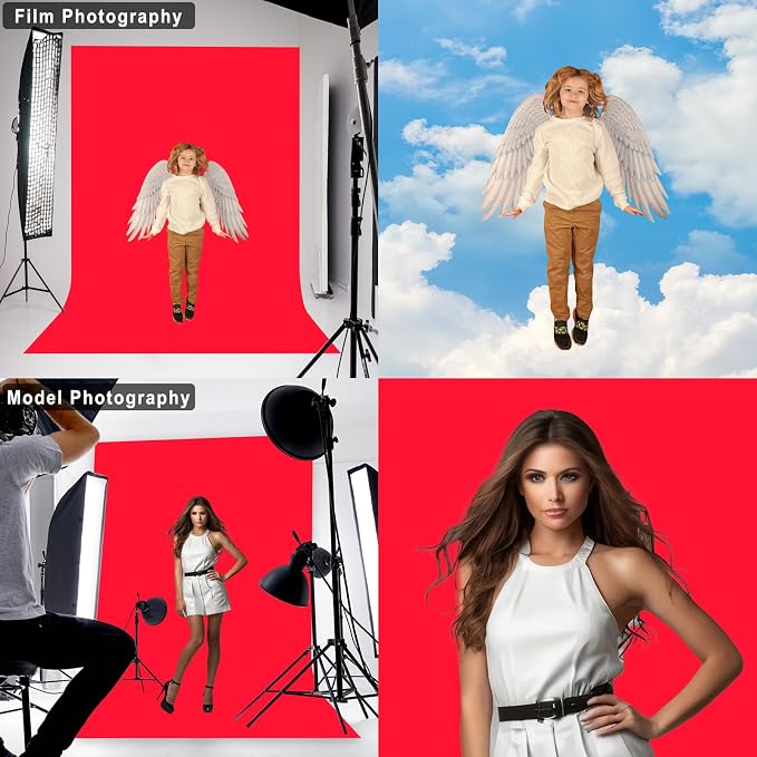Red Photography Backdrop for Photoshoot, 5x7 FT | Versatile Studio Photo - Image 4