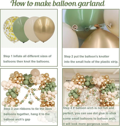Sage Green Balloon Arch Kit - Image 3