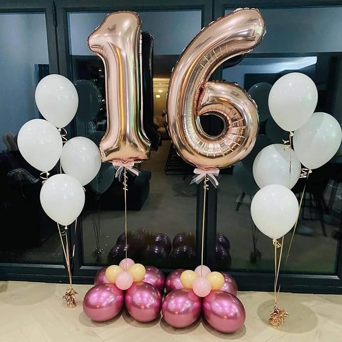 40 Inch Rose Gold 27 Balloons Giant Number 27 Balloons Rose Gold 27 Birthday - Image 5