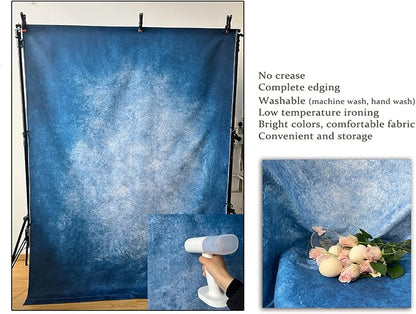 5x7ft Dark Blue Gradient Portrait Photo Backdrops Bright Center Abstract - Image 5