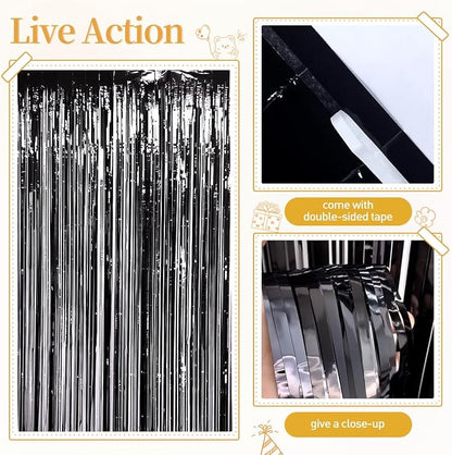 Black and Gold Balloons Garland Arch Kit - Image 3