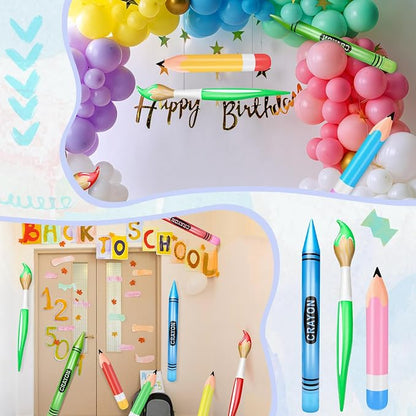 16 Pcs Large Inflatable Pencil Balloons Set Jumbo Inflatable Crayons Giant - Image 2