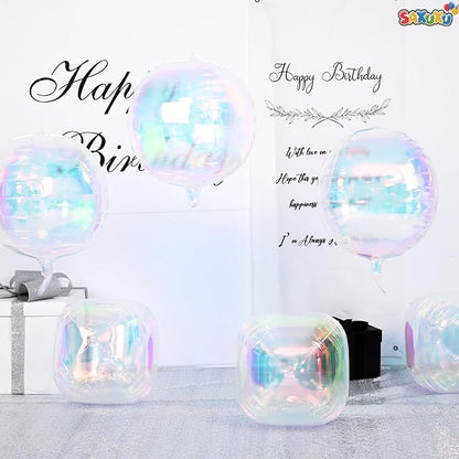 22 Inch Iridescent Balloons, 22 Inch Big Round Foil Balloon - Image 9