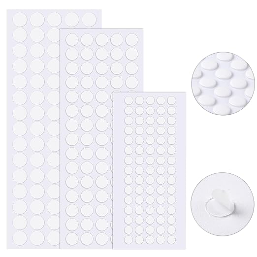 JANYUN 225 Pcs Double Sided Sticky Dot Stickers Round Putty Clear Sticky Tack by JANYUN