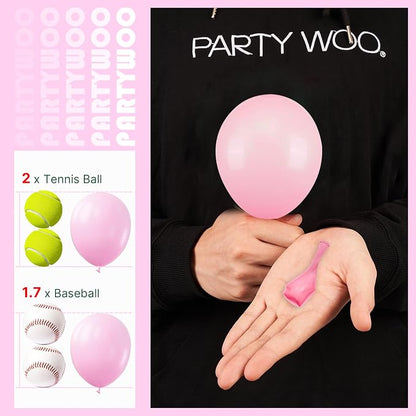 PartyWoo Baby Pink Balloons 50pcs Pastel Pale Light Pink Color | - Image 3