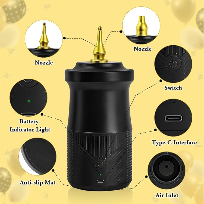 IDAODAN Electric Balloon Pump, Portable Electric Balloon Blower Machine - Image 5