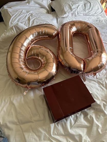 Number Balloons Rose Gold 6 Balloon 40 inch - Image 4